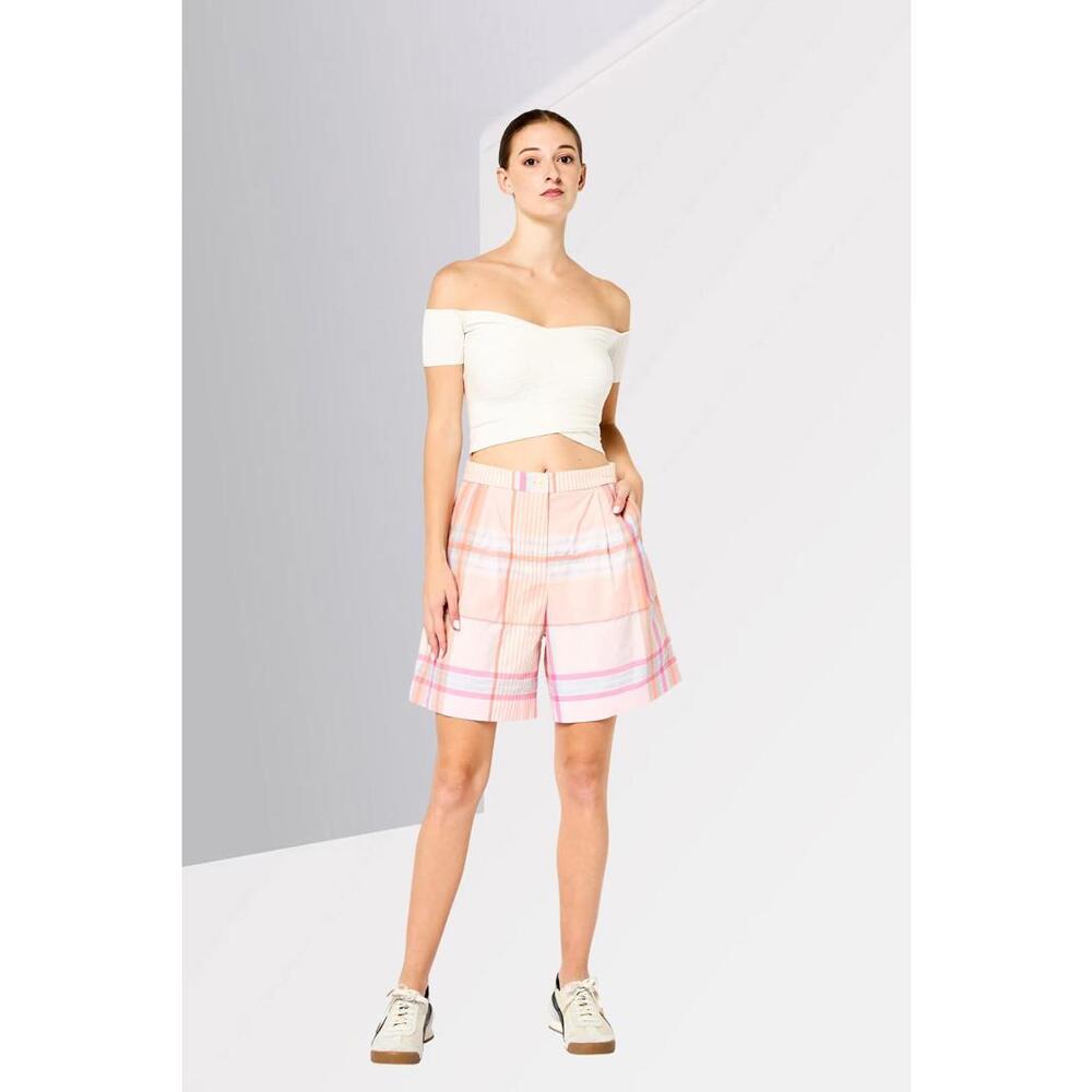 Tommy Hilfiger High-Waisted Plaid Shorts -‎ Size Small
